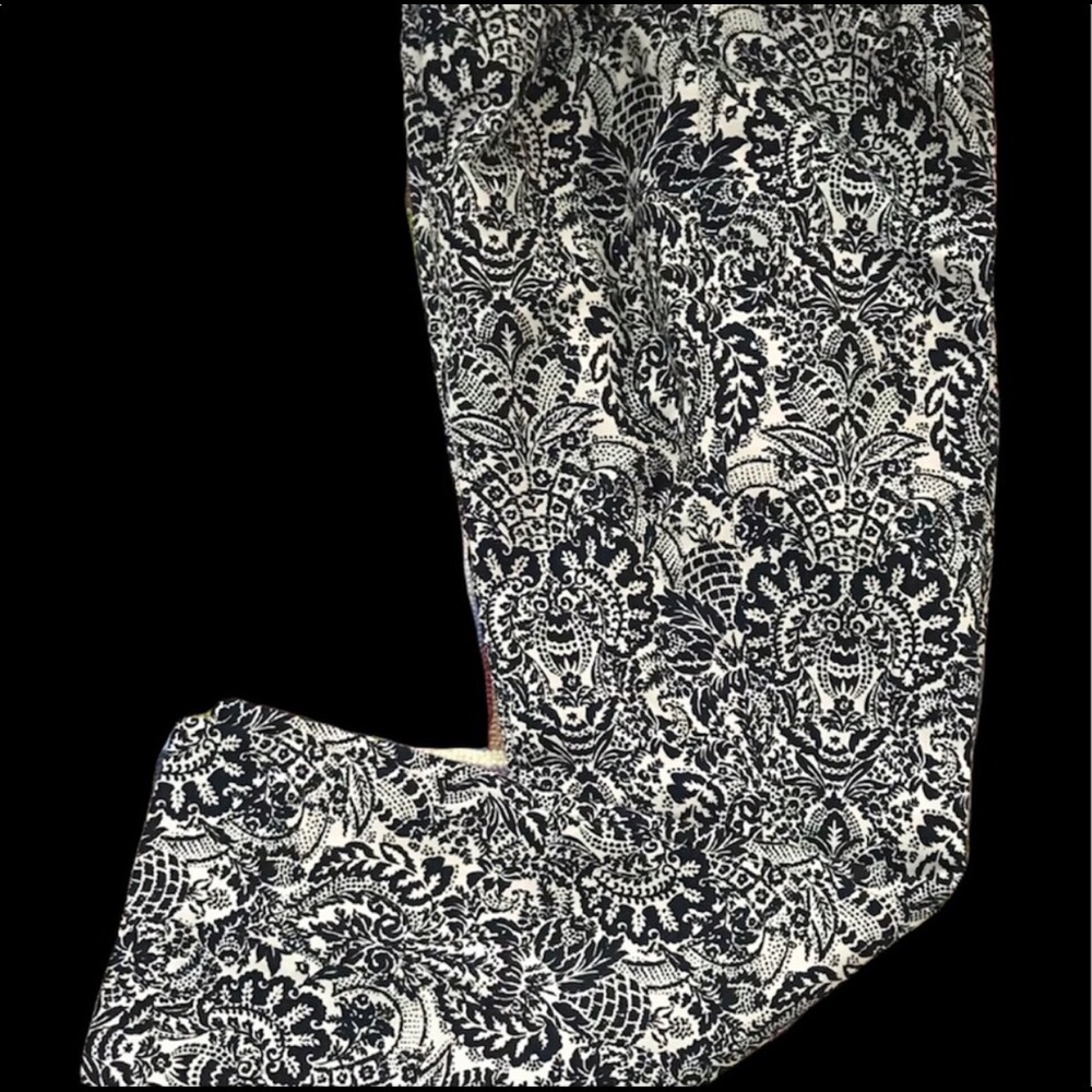 HAROLD’s Cotton/Silk lined Trousers, Black/Creme, Size 14.